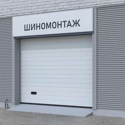 Промышленные ворота цвет белый